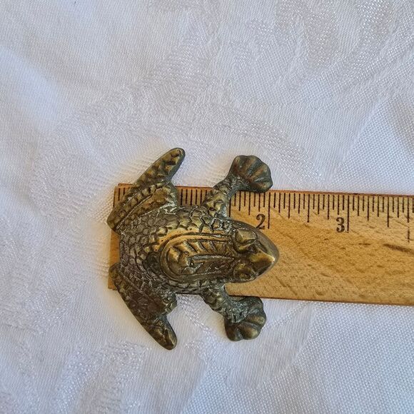 Vintage Brass Frog  Figurine - Picture 8 of 11